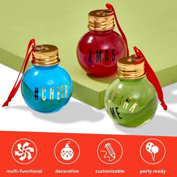 10 boules de Noël à faire soi-même, 50 ml et autocollants 4