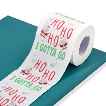 Lot de 5 rouleaux de papier toilette festifs « Ho Ho Ho I Gotta Go » 4