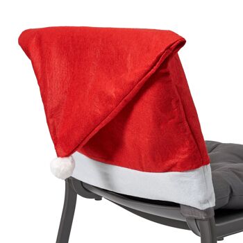 10 Pièces Housses de Chaise de Noël Bonnet de Noel Rouge Tissu de Qualité Supérieure Siège de Table à Manger Accessoires de Fête 4