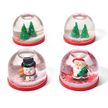 4 mini boules à neige de Noël 6
