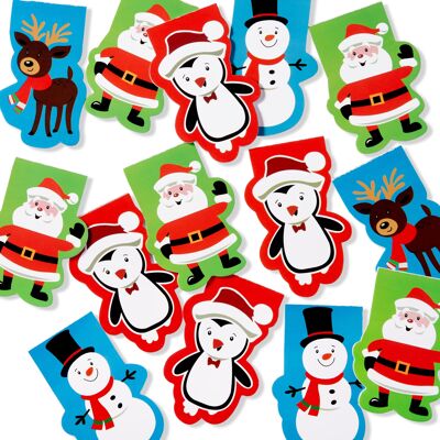 40 cuadernos navideños, 4 diseños navideños diferentes, ideales para llenar bolsas de almacenamiento y fiestas