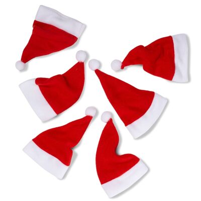 20 mini portaposate natalizie con cappello da Babbo Natale