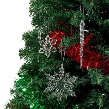 40 décorations de Noël flocons de neige et glaçons 3