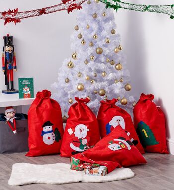 5 sacs de Père Noël festifs 2