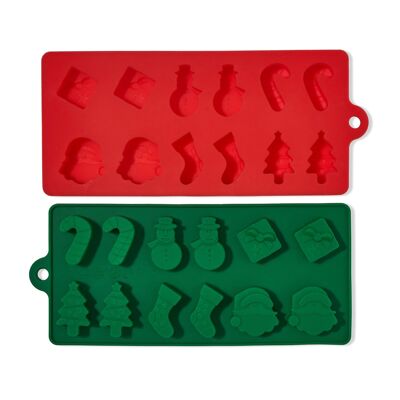 2 stampi in silicone natalizi