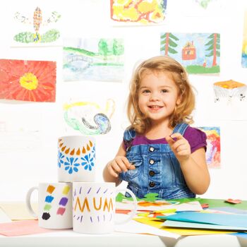 11 pcs Créez votre propre ensemble de tasses avec des stylos à colorier, Perfect Kids Arts & Crafts. 2