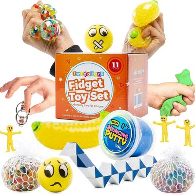Ensemble de 11 jouets Fidget pour le stress, l'anxiété et la stimulation sensorielle