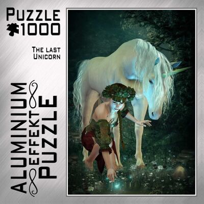 Aluminium Effekt Puzzle 1.000 Teile, Motiv: The last Unicorn