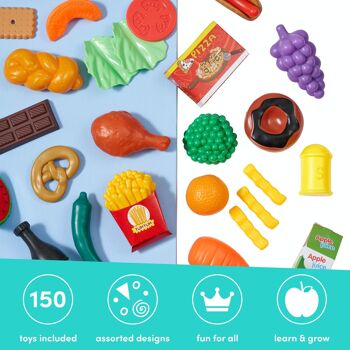 150 jouets de cuisine et aliments en plastique pour enfants 3