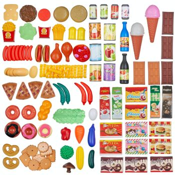 150 jouets de cuisine et aliments en plastique pour enfants 5