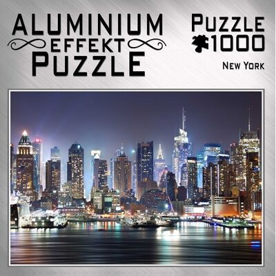 Aluminium Effekt Puzzle 1.000 Teile, Motiv: New York