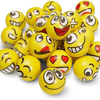 24 bolas para apretar emoji sensoriales/snoezelen