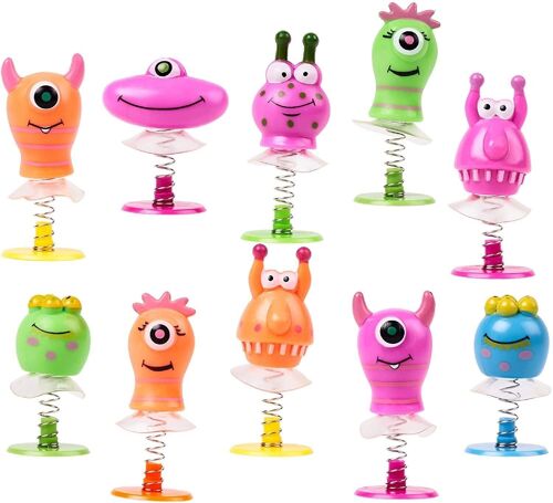 36 Monster Spring Jump Up / Pop Up Party Toys for Kids