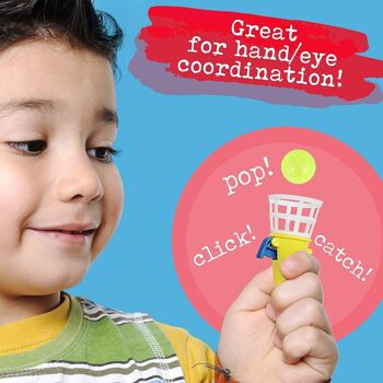 48 mini jeux Click & Catch - Sac de fête d'anniversaire unisexe pour enfants Favors & Fillers Toys - Pâques - Pinata Stuffers 2