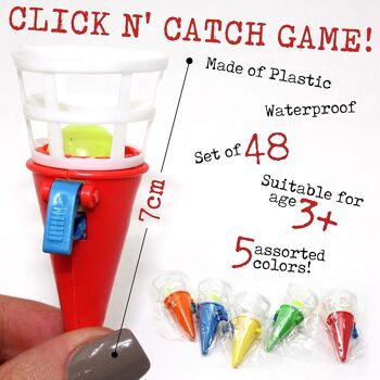 48 mini jeux Click & Catch - Sac de fête d'anniversaire unisexe pour enfants Favors & Fillers Toys - Pâques - Pinata Stuffers 3