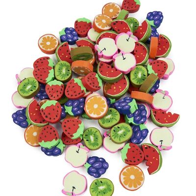 96 gomas de borrar de frutas