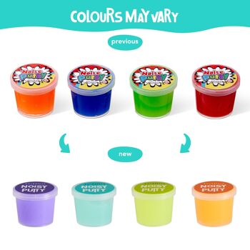 20 mini baignoires colorées faisant du bruit Slime Putty pour les enfants 6
