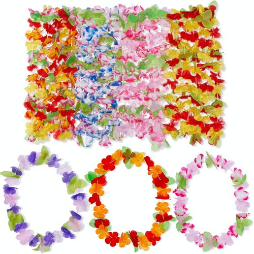 40 Lei Luau Flower Garlands