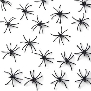 Grande toile d'araignée réaliste 300g avec 40 fausses araignées, décorations d'Halloween parfaites. 1