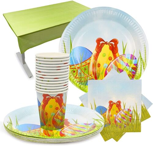 Easter Themed School Party Tableware Set - Serves up to 15