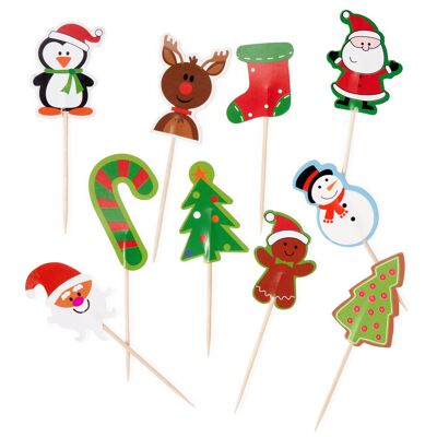 100 Christmas Cupcake Toppers