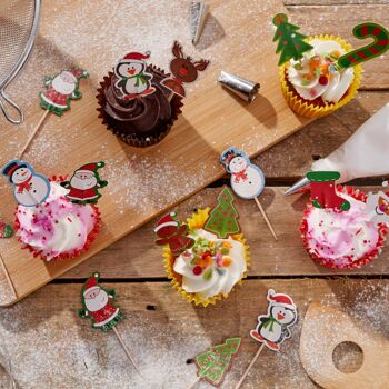 100 décorations de cupcakes de Noël 4