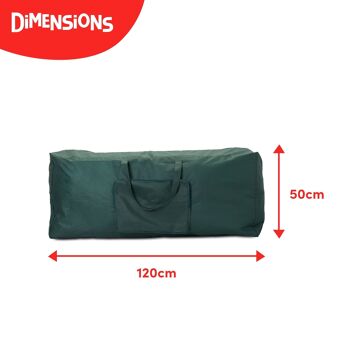 2 grands sacs de rangement robustes pour sapin de Noël et décorations - 120 x 35 x 50 cm, polyester 210D 6