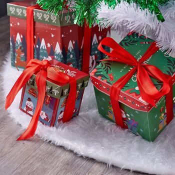 8 mini coffrets cadeaux sur le thème de Noël, 4 tailles 4