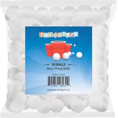 50 Pelotas de Ping Pong Blancas para Manualidades, Ping Pong y Beer Pong