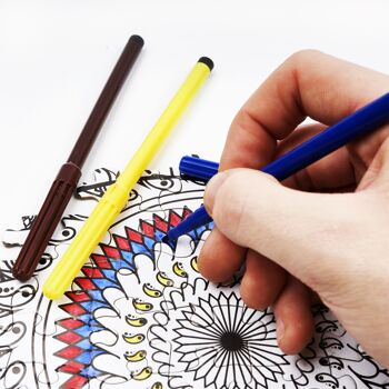 Puzzle 500 pièces chouette et stylos de coloriage – Construire et colorier 4