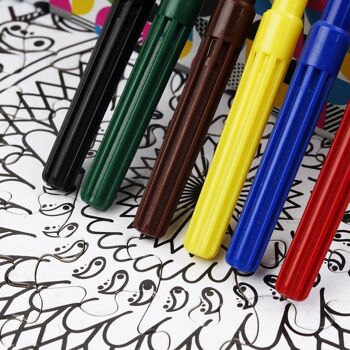 Puzzle 500 pièces chouette et stylos de coloriage – Construire et colorier 6