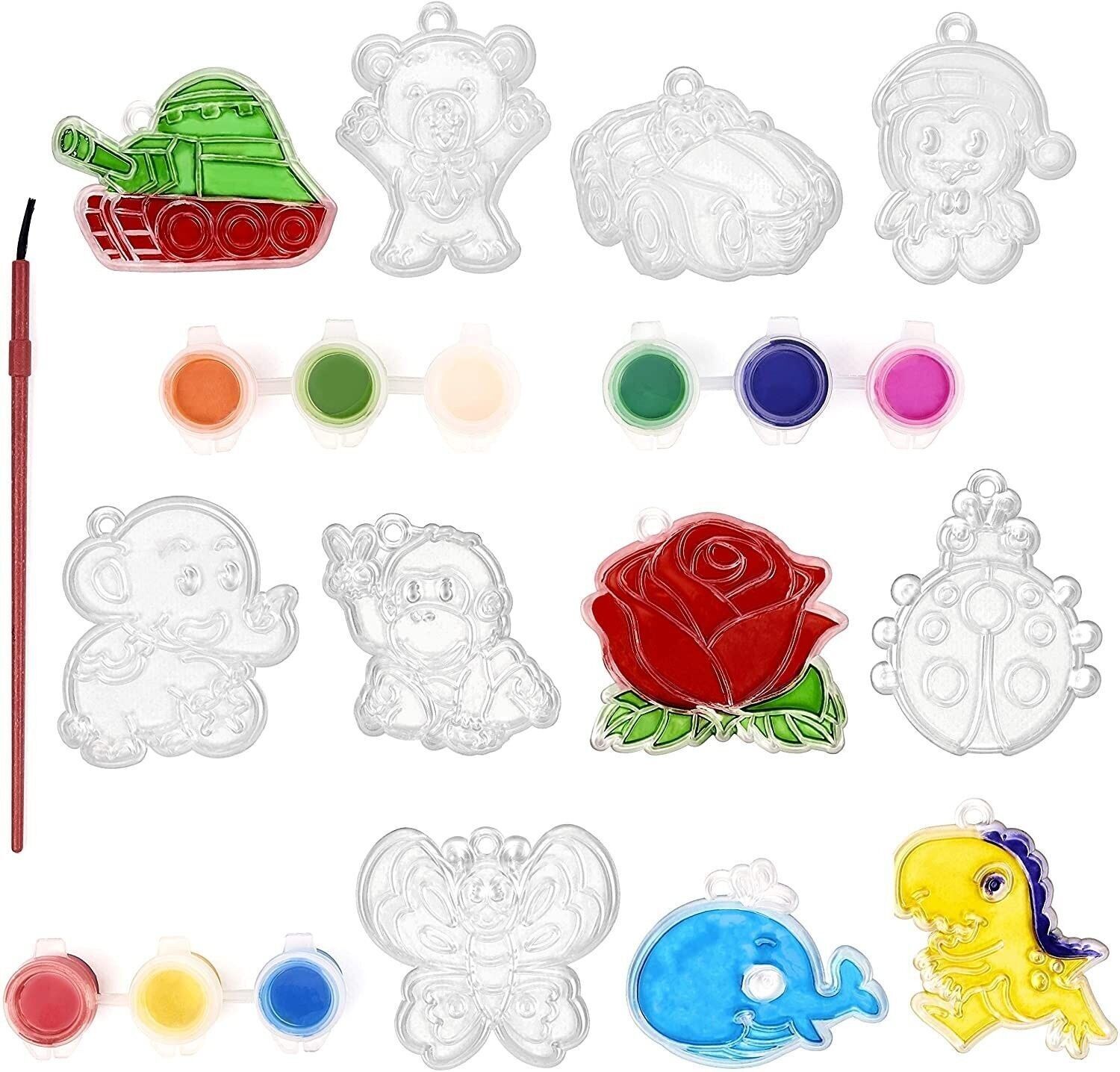 20 kit di acchiappasole fai da te con colori e pennelli - Arti e mestieri