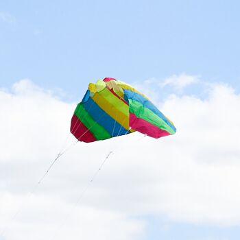 Grand cerf-volant arc-en-ciel facile à assembler - 55 x 120 cm parfait pour les journées à la plage 3