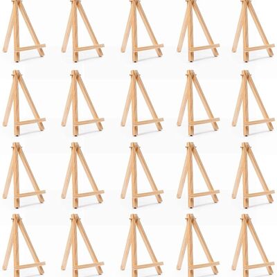 20 Mini-Staffelei aus Holz für Namens-/Fotoständer für Hochzeiten – 16 x 9,5 cm