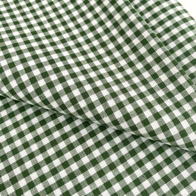 Small green gingham fabric