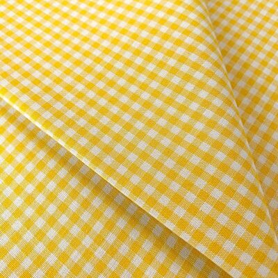 Small yellow gingham fabric