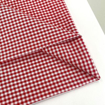 Small red gingham fabric
