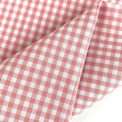 Small pink gingham fabric