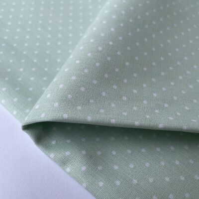 Light green dot poplin fabric