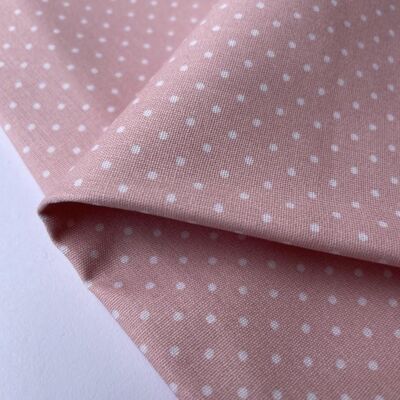 Nude polka dot poplin fabric