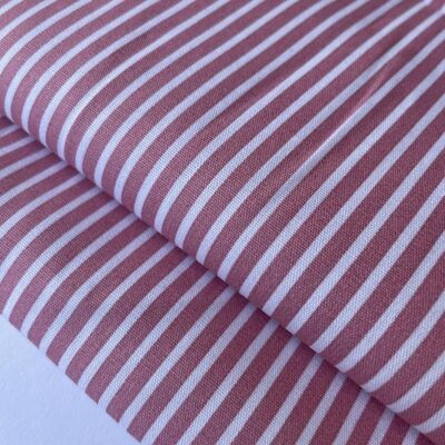 Bubblegum pink striped poplin fabric