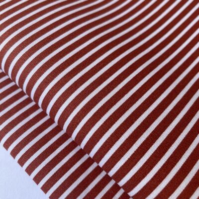 Striped poplin fabric