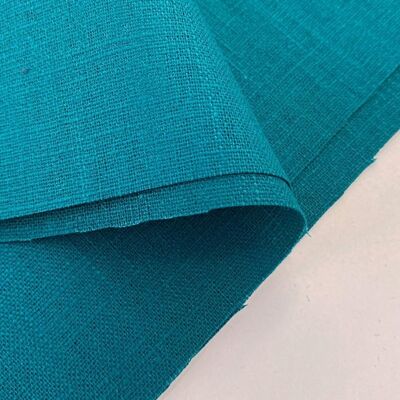 Duck green linen fabric