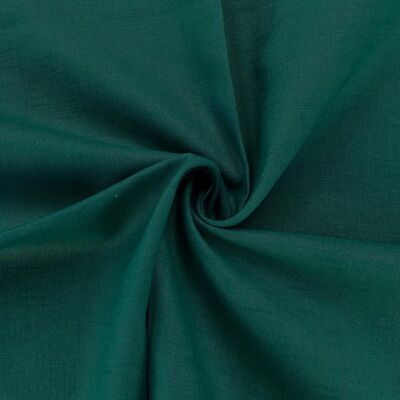 Dark green linen fabric