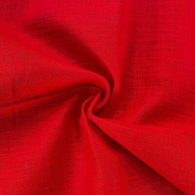 Red linen fabric