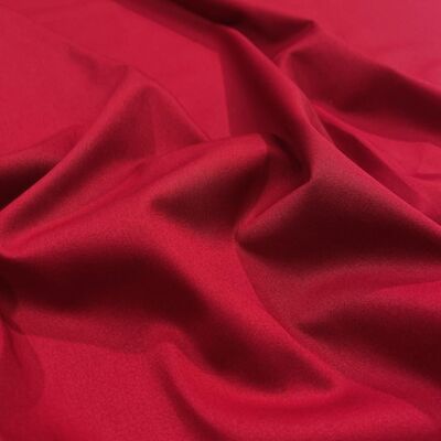 Scarlet lycra cotton satin fabric
