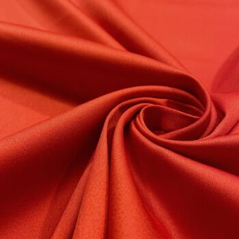 Tissu satin de coton lycra orange