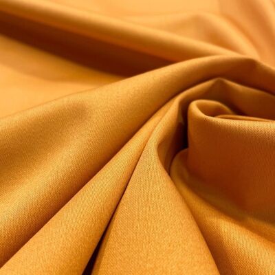 Yellow lycra cotton satin fabric