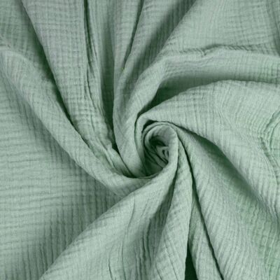 Turquoise double gauze muslin fabric
