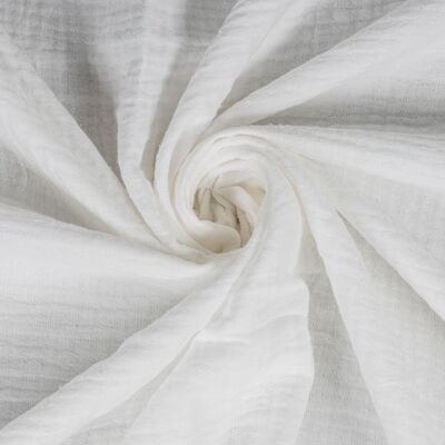 White double gauze muslin fabric